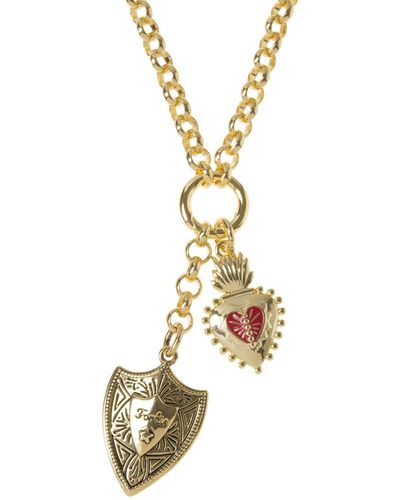 Patroula Jewellery Gold Belcher Courageous Necklace - Metallic