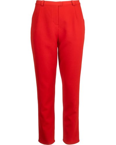 Helene Galwas Red Mid Waisted Trousers
