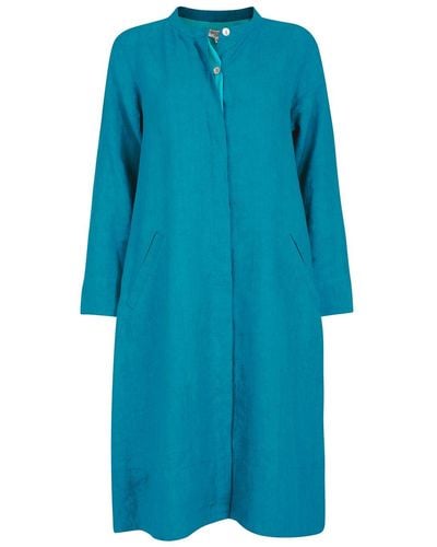 NoLoGo-chic Super Mix Coat Dress Linen - Blue