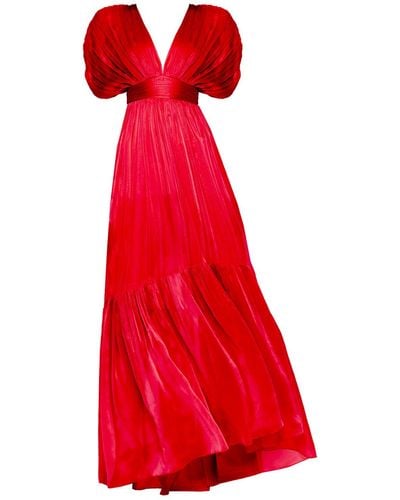 Angelika Jozefczyk Lerena Chiffon Evening Gown - Red
