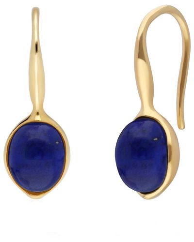 Gemondo Irregular Lapis Lazuli Hook Earrings - Blue
