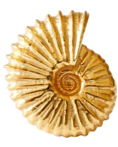 Lee Renee Ammonite Lapel Pin - Metallic