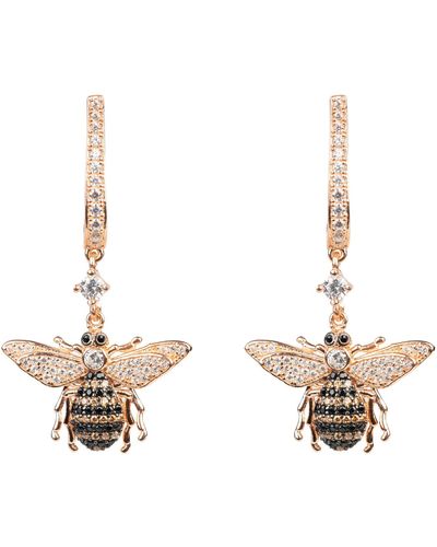 LÁTELITA London Honey Bee Drop Earrings Rosegold - Multicolor