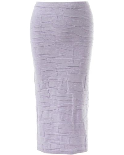 Fully Fashioning Vicky Geometric Jacquard Knit Skirt - Purple