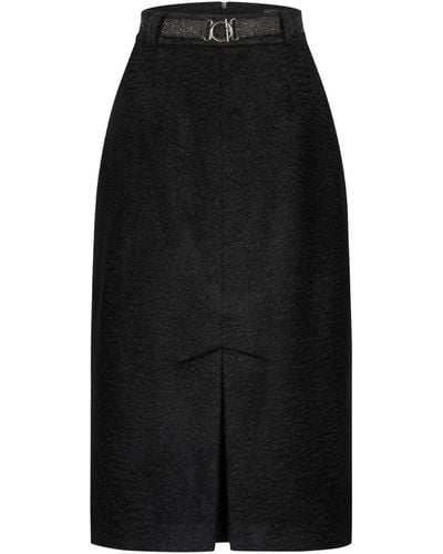 Marianna Déri Bouclé Pencil Skirt - Black