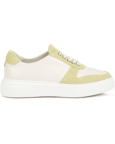 Rag & Co Kjaer Dual Tone Leather Trainers - Natural