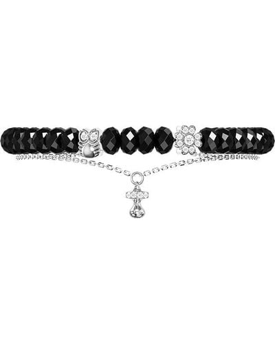 AWNL Spinel Beaded Chain Bracelet - Black