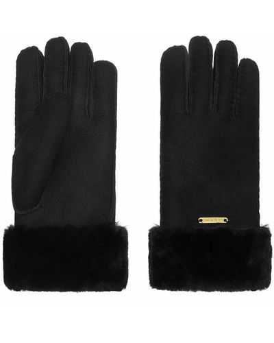 Hortons England Richmond Sheepskin Gloves - Black