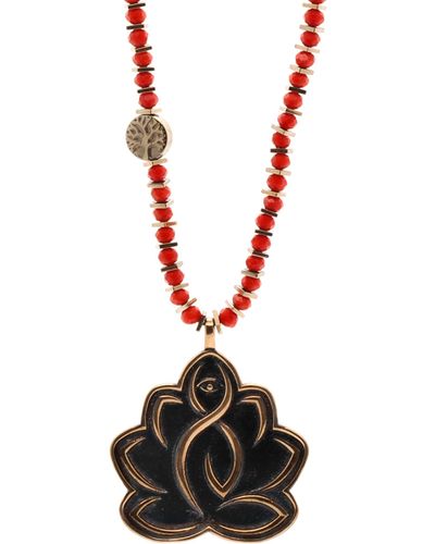 Ebru Jewelry Buddha's Wisdom Necklace - Black