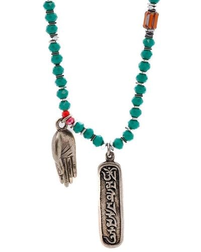 Ebru Jewelry Spiritual Om Yoga Necklace - Metallic
