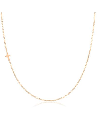 Maya Brenner 14k Gold Asymmetrical Charm Necklace - Metallic