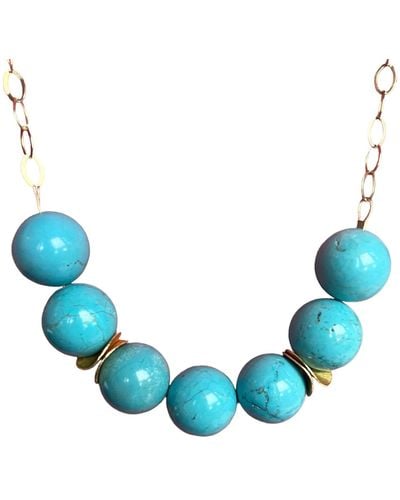 Magpie Rose Turquoise Riviera Necklace - Blue