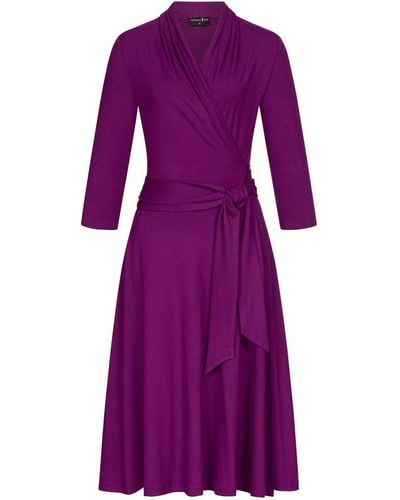 Marianna Déri Jersey Wrap Dress Hot-pink - Purple
