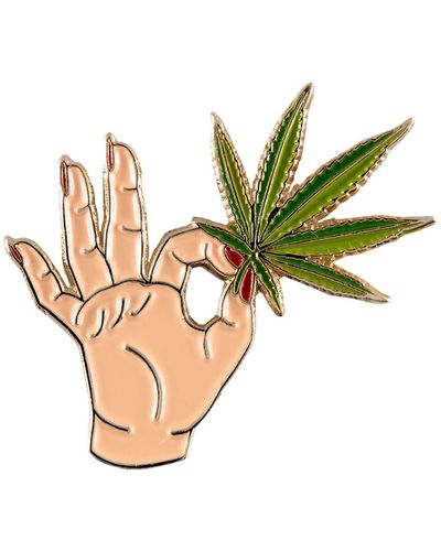 Make Heads Turn Neutrals Enamel Pin Cannabis - Green