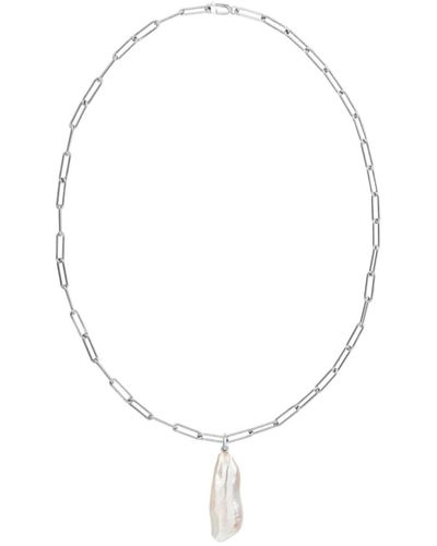 Ora Pearls Aetia Long Bq Pearl Necklace - Metallic