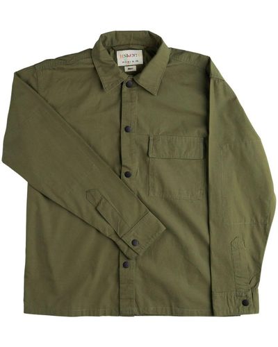 Uskees 6001 Lightweight Buttoned Overshirt - Green