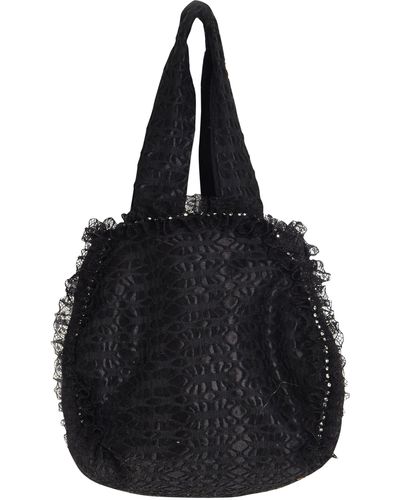 Sarvin Lace Pouch Bag - Black