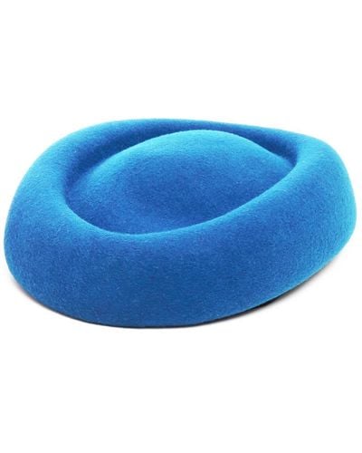 Justine Hats Elegant Felt Fascinator - Blue