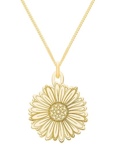 CarterGore Small Daisy Flower Pendant Necklace - Metallic