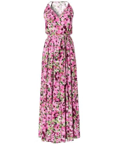 AGGI Blanca Flower Paradise Maxi Summer Dress - Purple