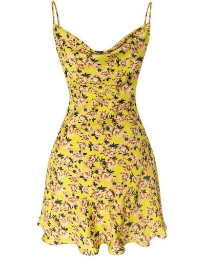 Lily Phellera Lita Floral Summer Dress In Magnolia Sun - Yellow