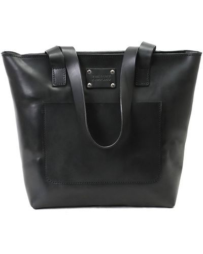 THE DUST COMPANY Leather Tote Cuoio Black