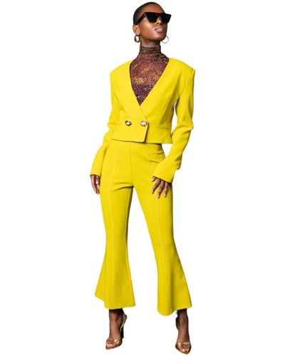Yellow Capri and cropped pants for Women