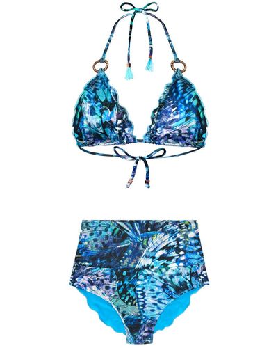 ELIN RITTER IBIZA Blue Butterfly Print Eco Bikini Savina Stella