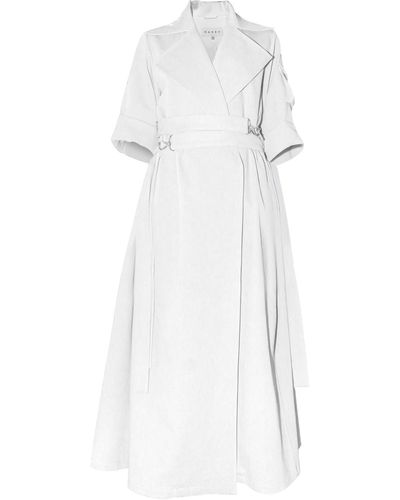 DANEH Trench Dress - White