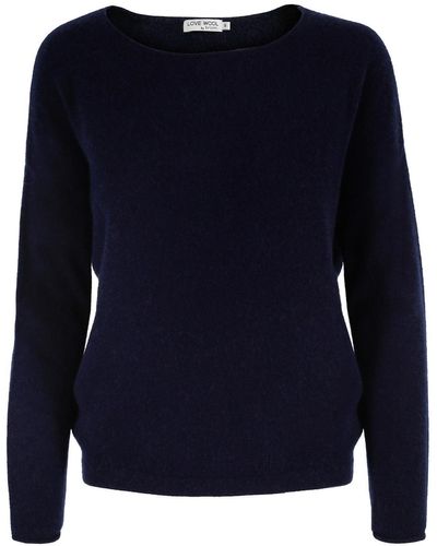 tirillm "ally" Cashmere Boatneck Pullover - Blue
