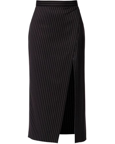 AGGI Ezra Shadow Tennis Stripe Skirt - Black