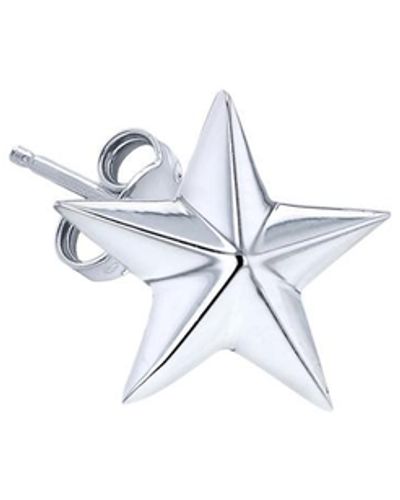 True Rocks Star Stud Earring Sterling - Metallic
