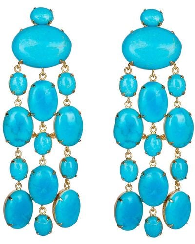 Bounkit Marysol Earrings Turquoise - Blue