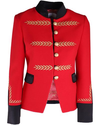 The Extreme Collection Blazer With Golden Buttoms Renata Rouge - Red
