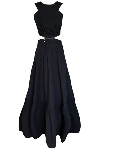 Mirimalist Xperimential 2 In1 Maxi Dress - Black