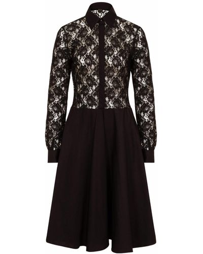 Sophie Cameron Davies Lace Midi Dress - Black