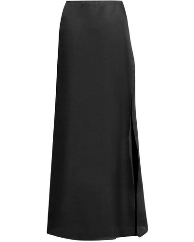 Audrey Vallens Venus Silk Maxi Skirt - Black