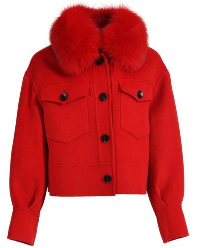 Hortons England Hampstead Cashmere Jacket - Red