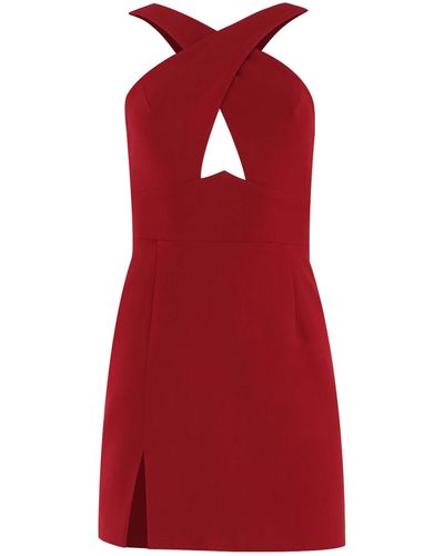 Tia Dorraine Burning Desire Cut Out Mini Dress - Red
