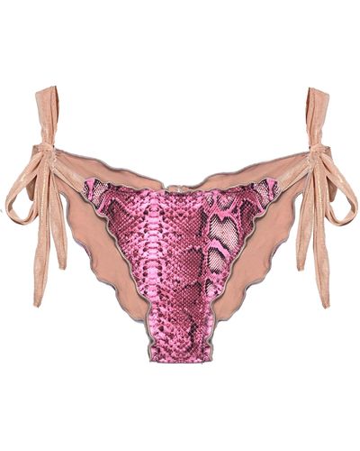 ELIN RITTER IBIZA Ibiza Pink Animal Print Bikini Bottom Estelle Cap Martinet