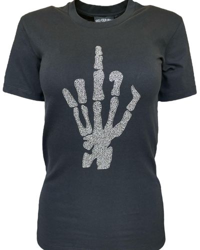 Any Old Iron Skull Finger T-shirt - Grey
