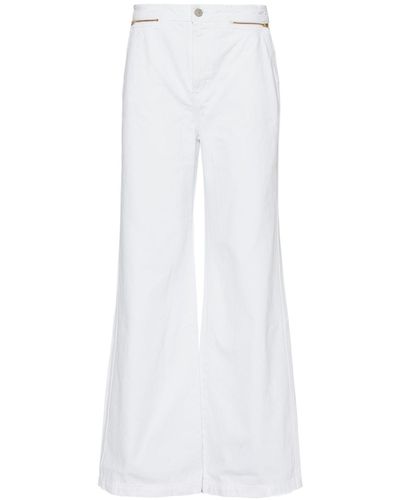 NOEND Colette Zip Wide Leg In Raleigh - White