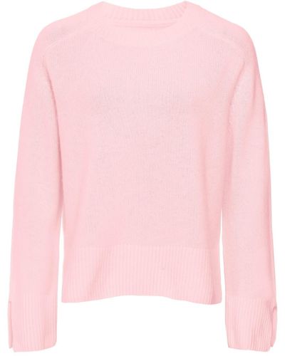 Loop Cashmere Cropped Cashmere Sweatshirt In Pixie Pink