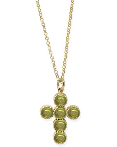 Vintouch Italy Hope Gold-plated Peridot Necklace - Green