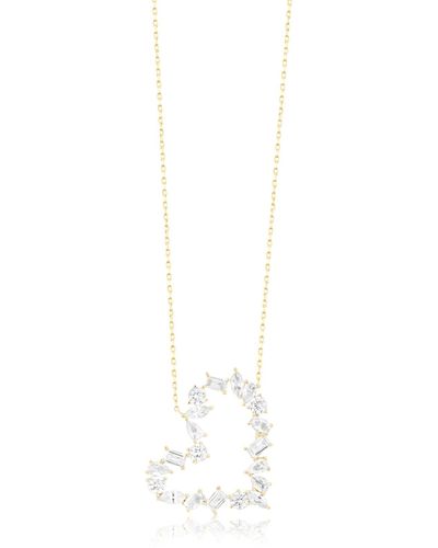 SHYMI Multi Shape Heart Necklace - White