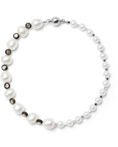 Undefined Jewelry Day And Night Smile Pearl Beads Necklace - Metallic