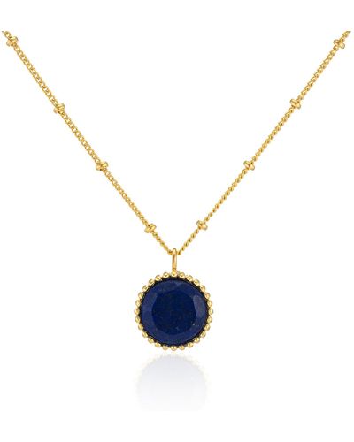 Auree Barcelona September Birthstone Necklace Lapis Lazuli - Blue