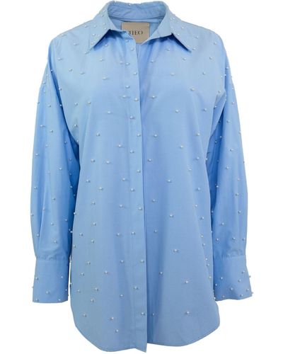 Theo the Label Echo Pearly Shirt - Blue