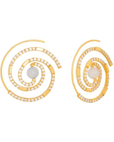 Lavani Jewels Helia Hoop Earrings - Metallic