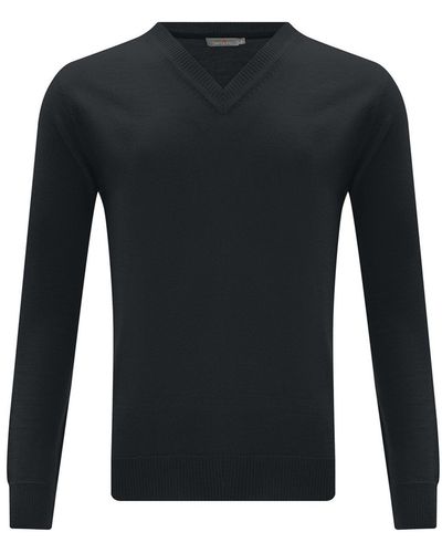 Peraluna V Neck Basic Knitwear Pullover - Black